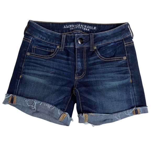 American Eagle Outfitters Super Stretch MIDI Shorts. Size 2 - Picture 1 of 6